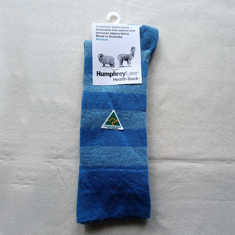 Style 03C Sock, Merino/Alpaca striped , thin health sock