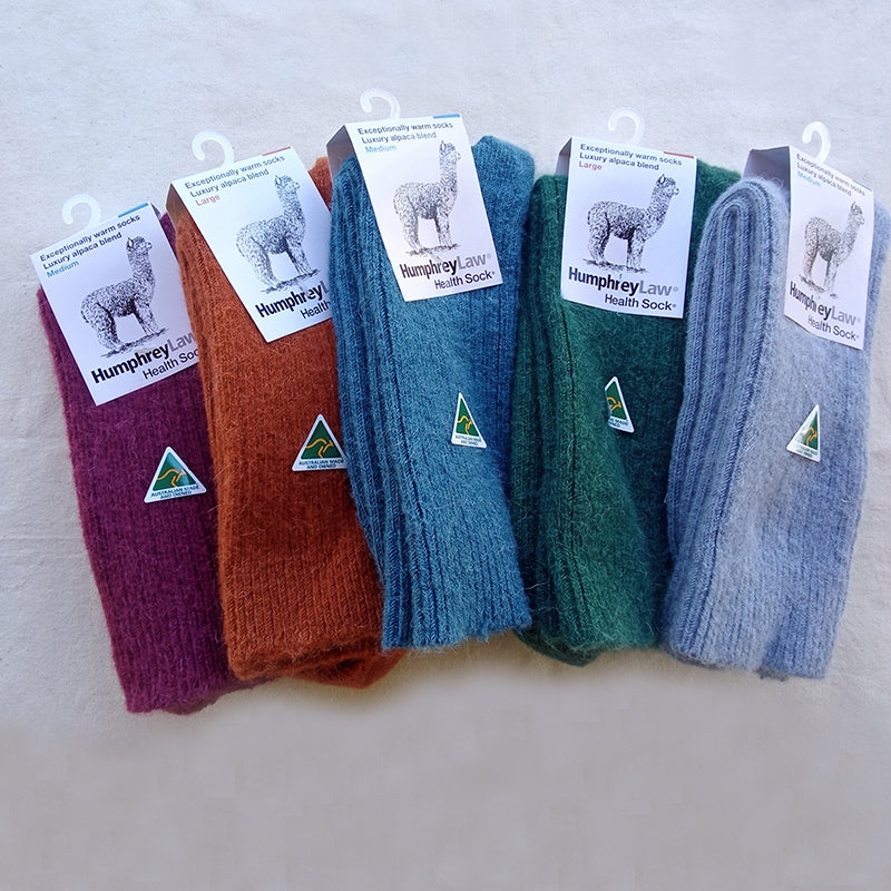 Style 01C Sock, Alpaca, exceptionally warm, ribbed thicker health socks